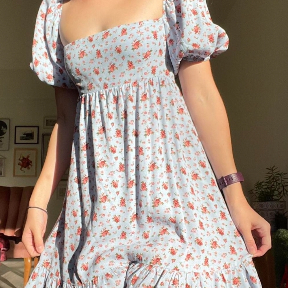 Floral Puff Sleeve Dress